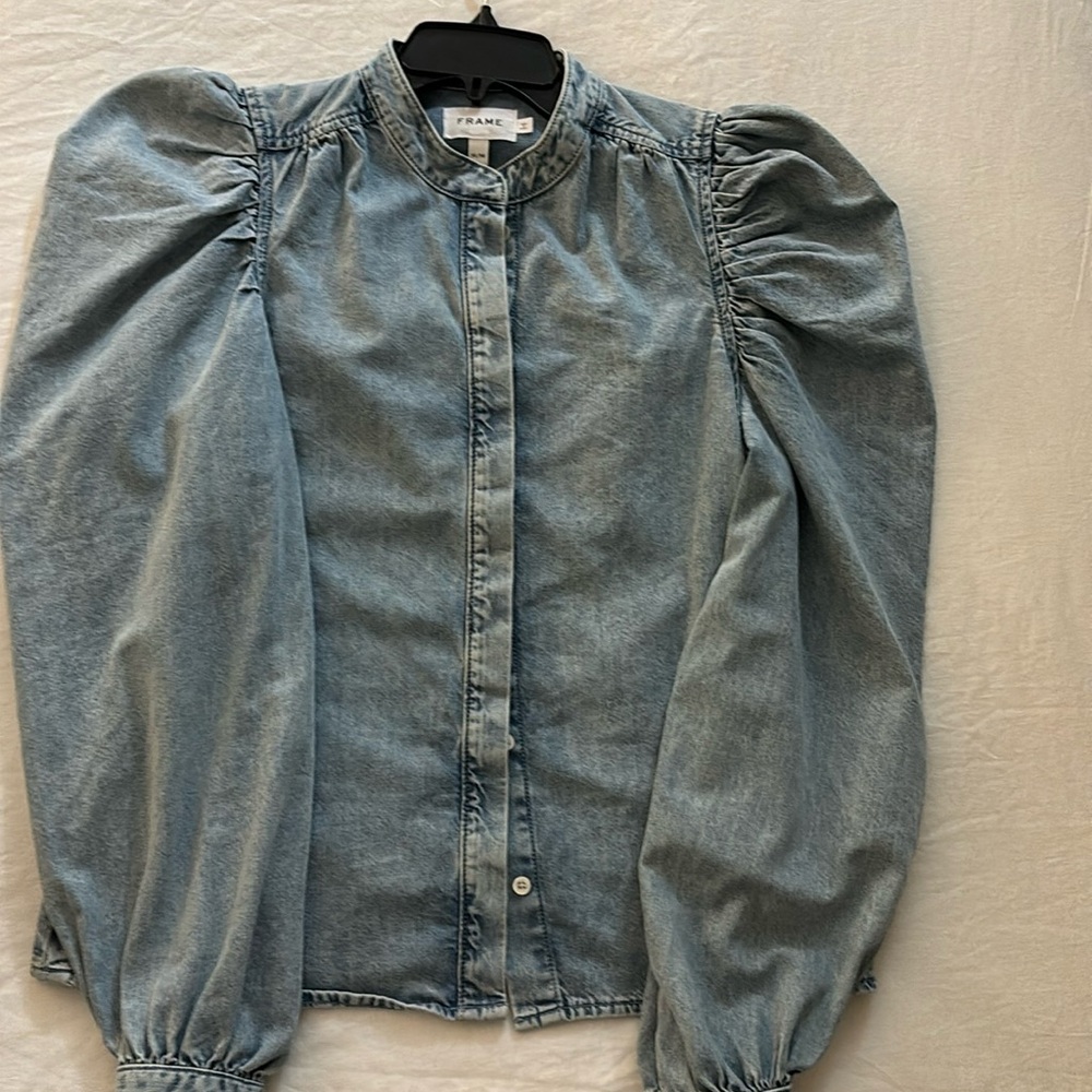 Frame Long Sleeve Denim Top
